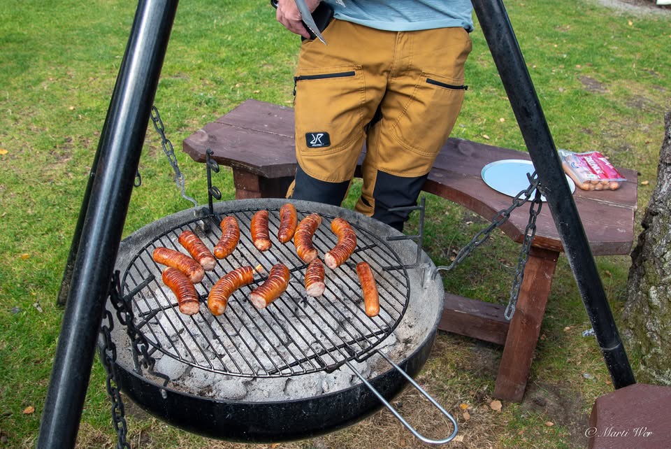Grill klar med pølser