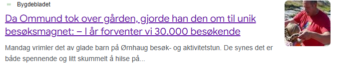 Bygdebladet: Da Ommund tok over gården, gjorde han den om til unik besøksmagnet